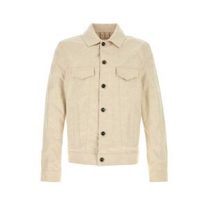 Etro Men Sand Stretch Denim Jacket